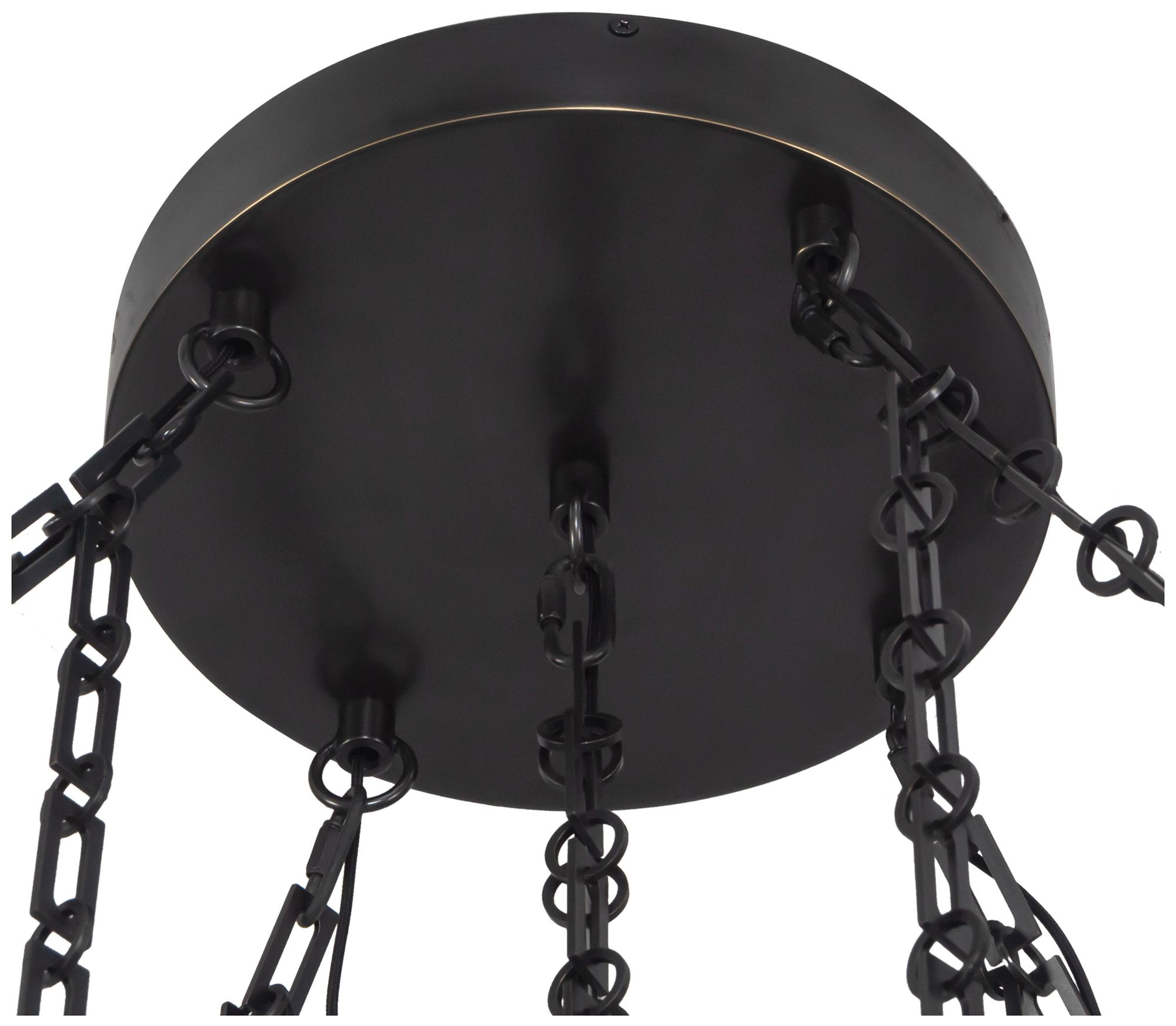 Mineral 5-Light Urban Bronze dimmable LED Chandelier with Opal Glass