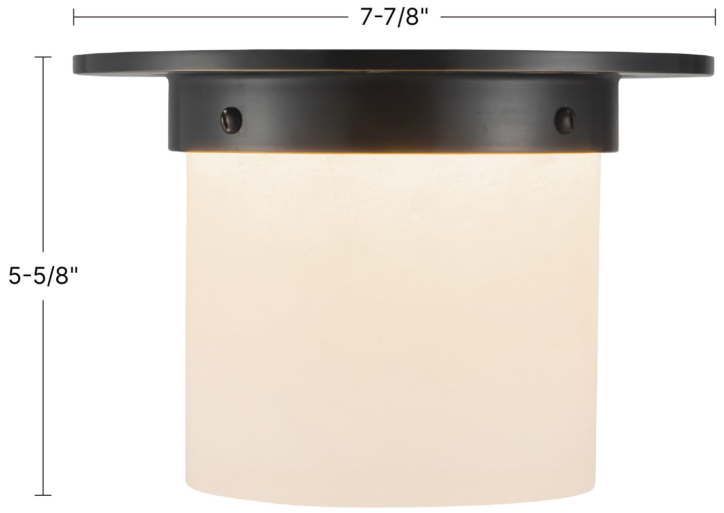 Image 6 Mineral 8-in Alabaster Cylinder Flush Mount with Urban Bronze Finish more views
