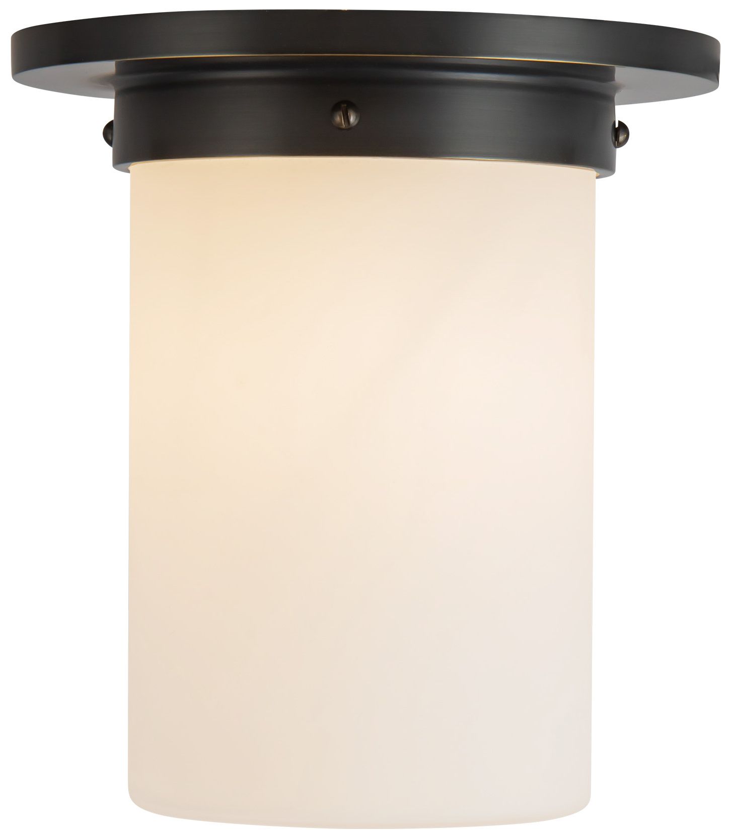 Mineral 8-in Urban Bronze Cylinder Flush Mount