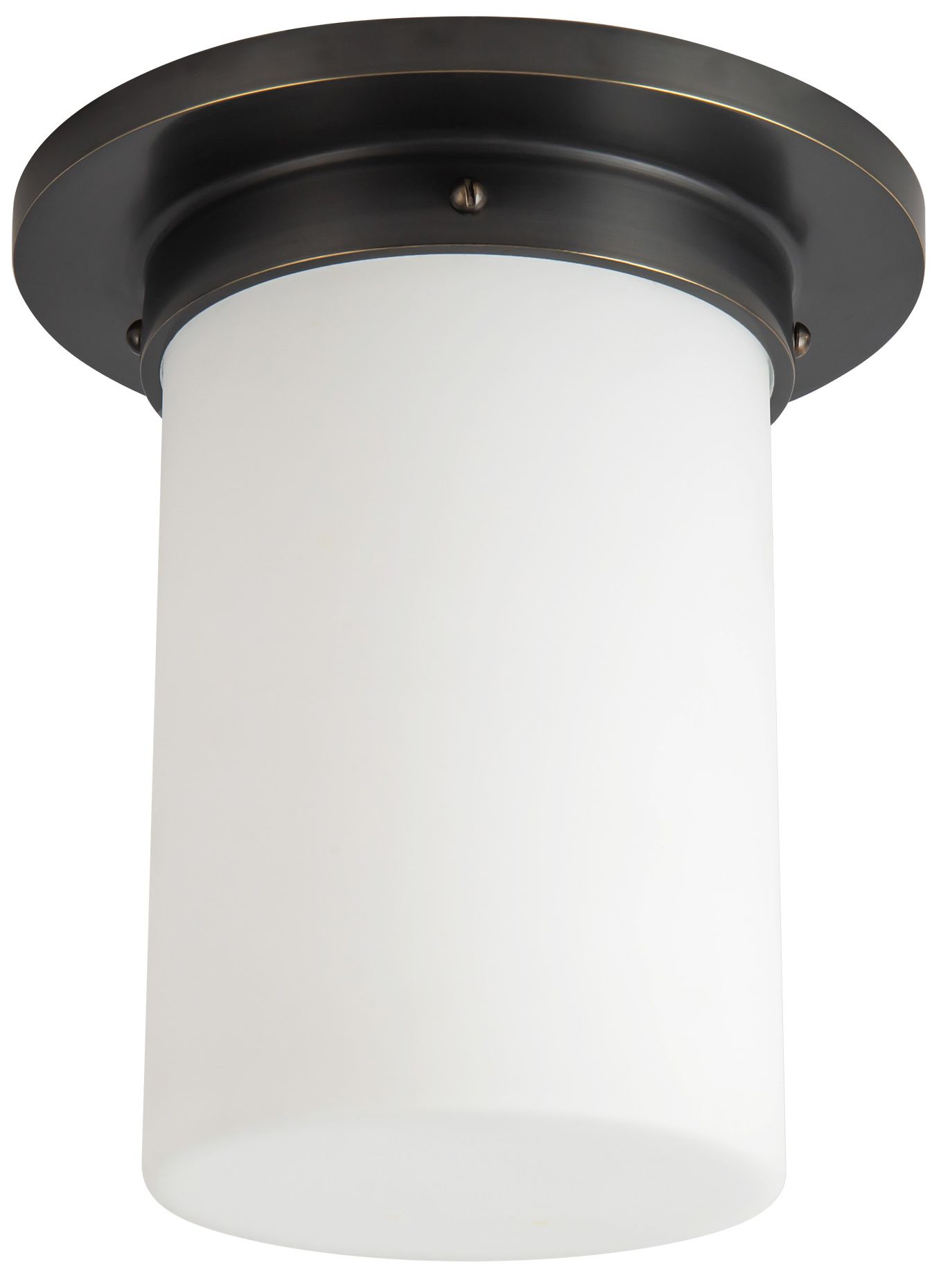 Image 3 Mineral 8-in Urban Bronze Cylinder Flush Mount more views