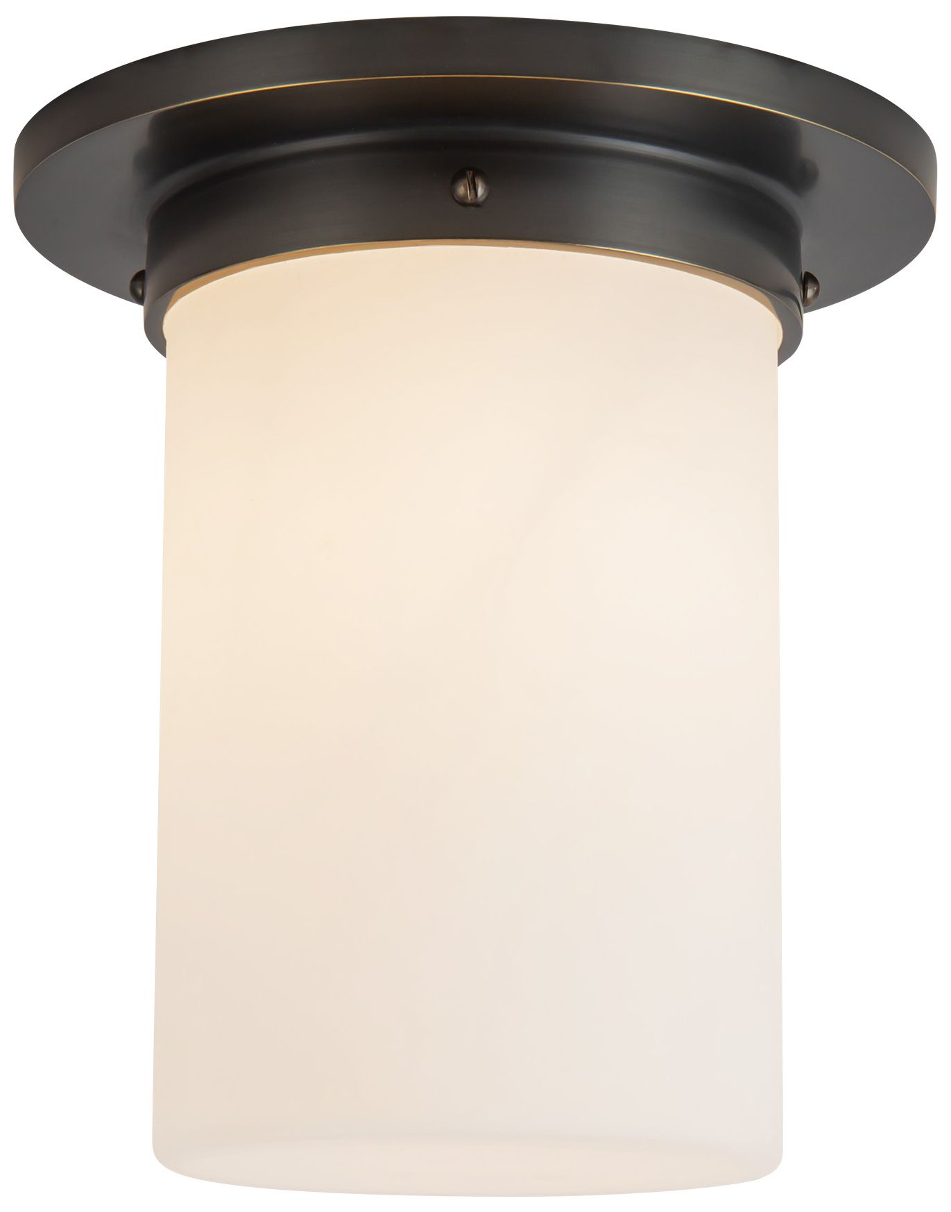 Image 4 Mineral 8-in Urban Bronze Cylinder Flush Mount more views
