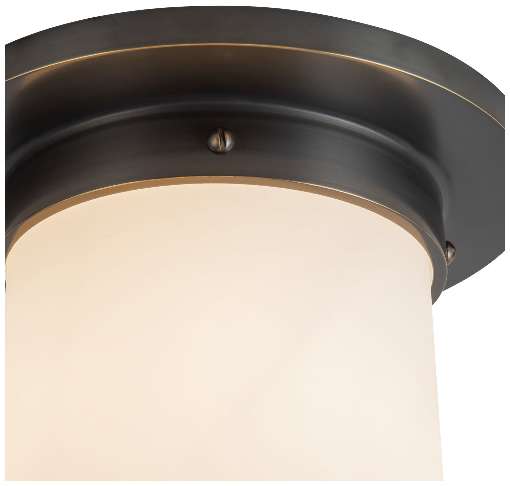 Image 5 Mineral 8-in Urban Bronze Cylinder Flush Mount more views
