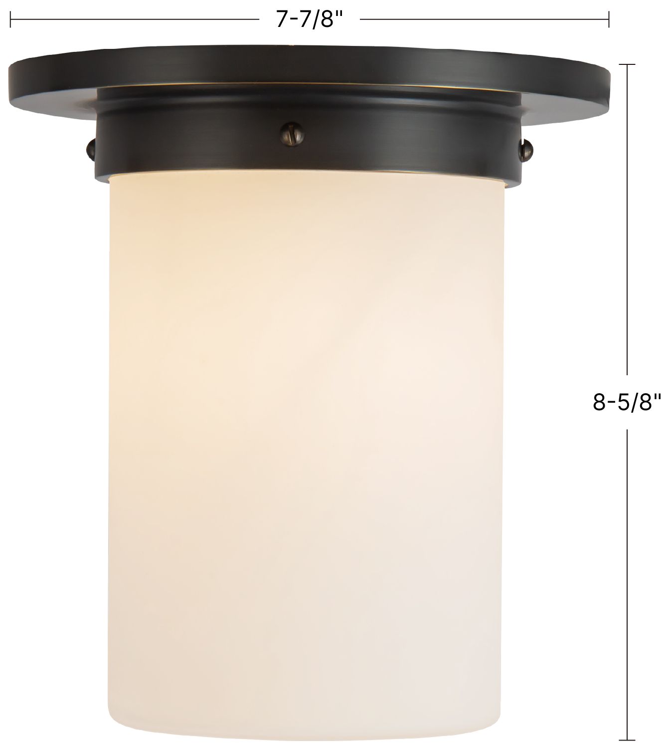 Image 6 Mineral 8-in Urban Bronze Cylinder Flush Mount more views