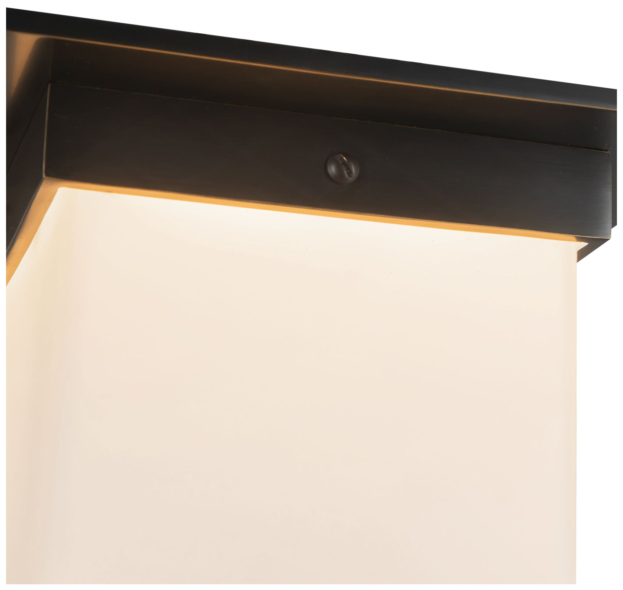 Image 5 Mineral 8-in Urban Bronze Square Flush Mount with Opal Glass more views