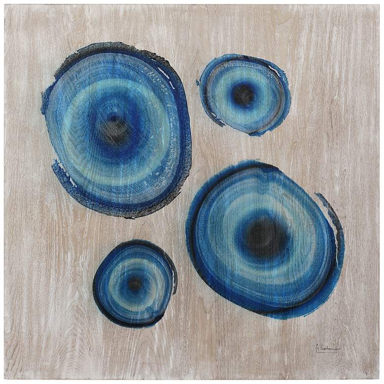 Image 2 Mineral Rings 32 inch Square Giclee Printed Wood Wall Art