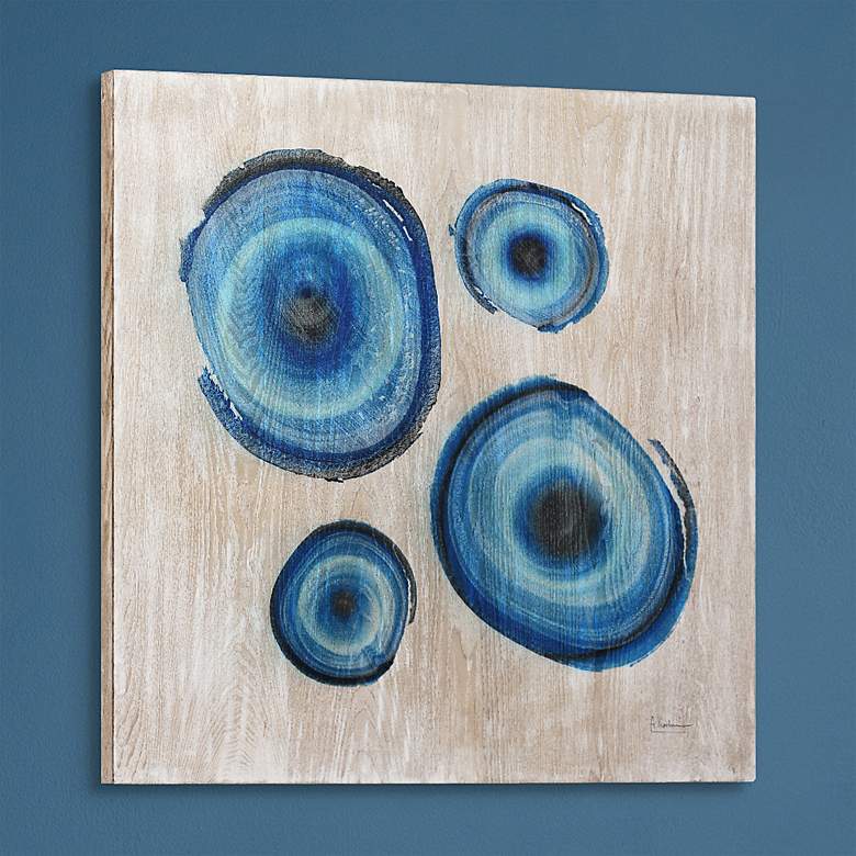 Image 1 Mineral Rings 32 inch Square Giclee Printed Wood Wall Art