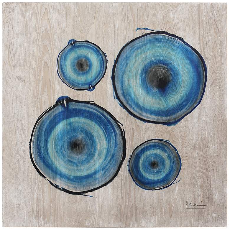 Image 2 Mineral Rings I 32" Square Giclee Printed Wood Wall Art