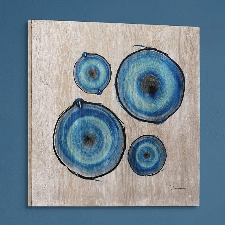 Image 1 Mineral Rings I 32" Square Giclee Printed Wood Wall Art