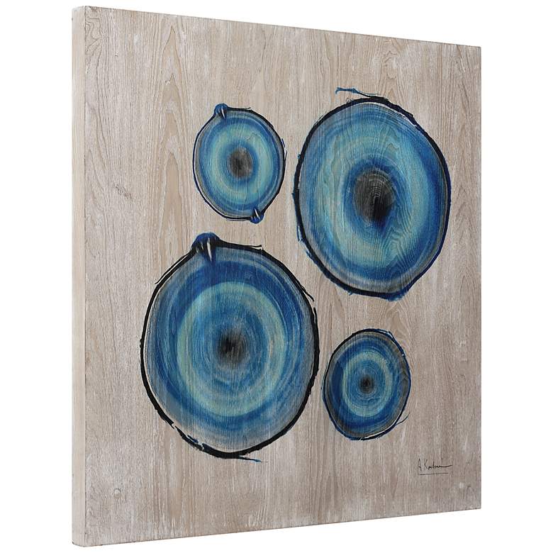 Image 5 Mineral Rings I 32" Square Giclee Printed Wood Wall Art more views