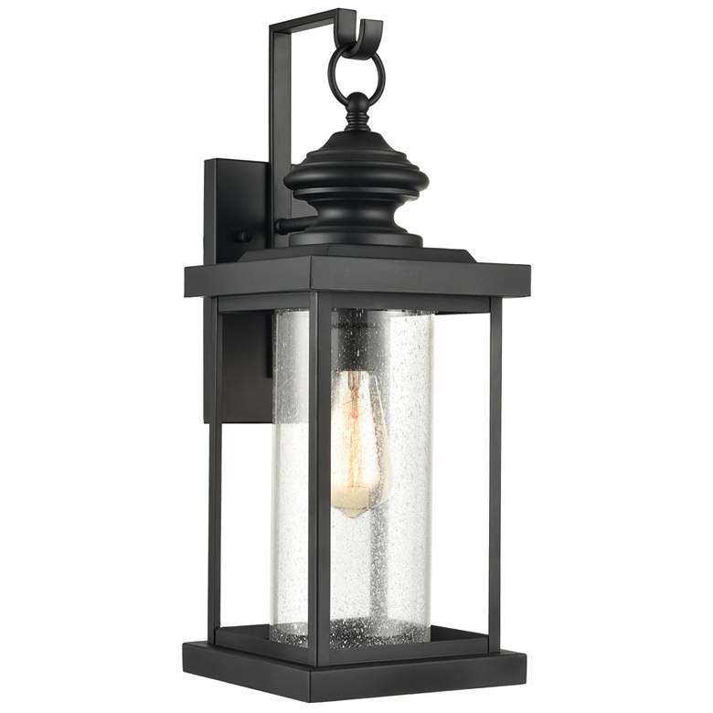 Image 1 Minersville 21" High 1-Light Outdoor Sconce - Matte Black