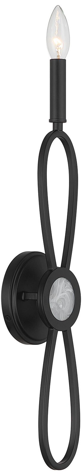 Image 4 Minette 1-Light Wall Sconce in Matte Black more views