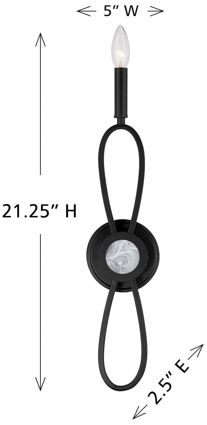 Minette 1-Light Wall Sconce in Matte Black