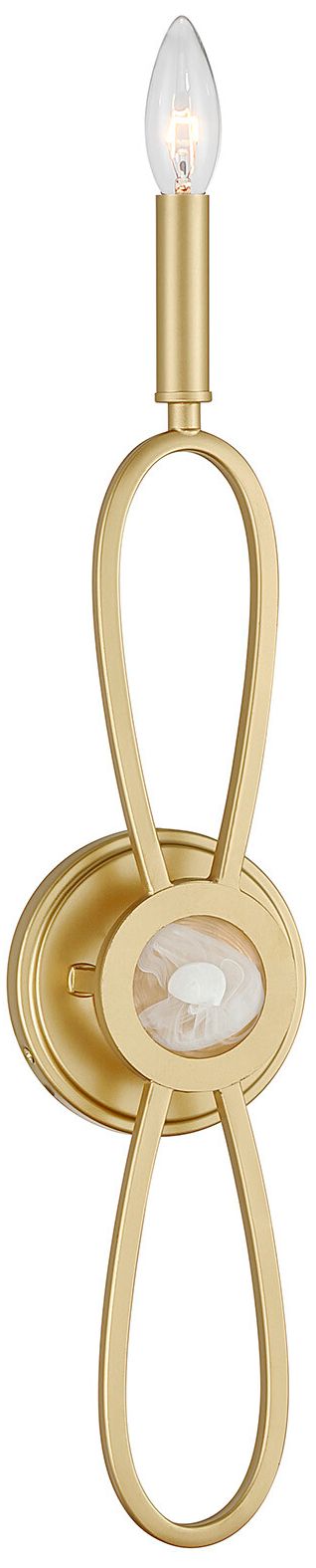 Minette 1-Light Wall Sconce in Spun Gold