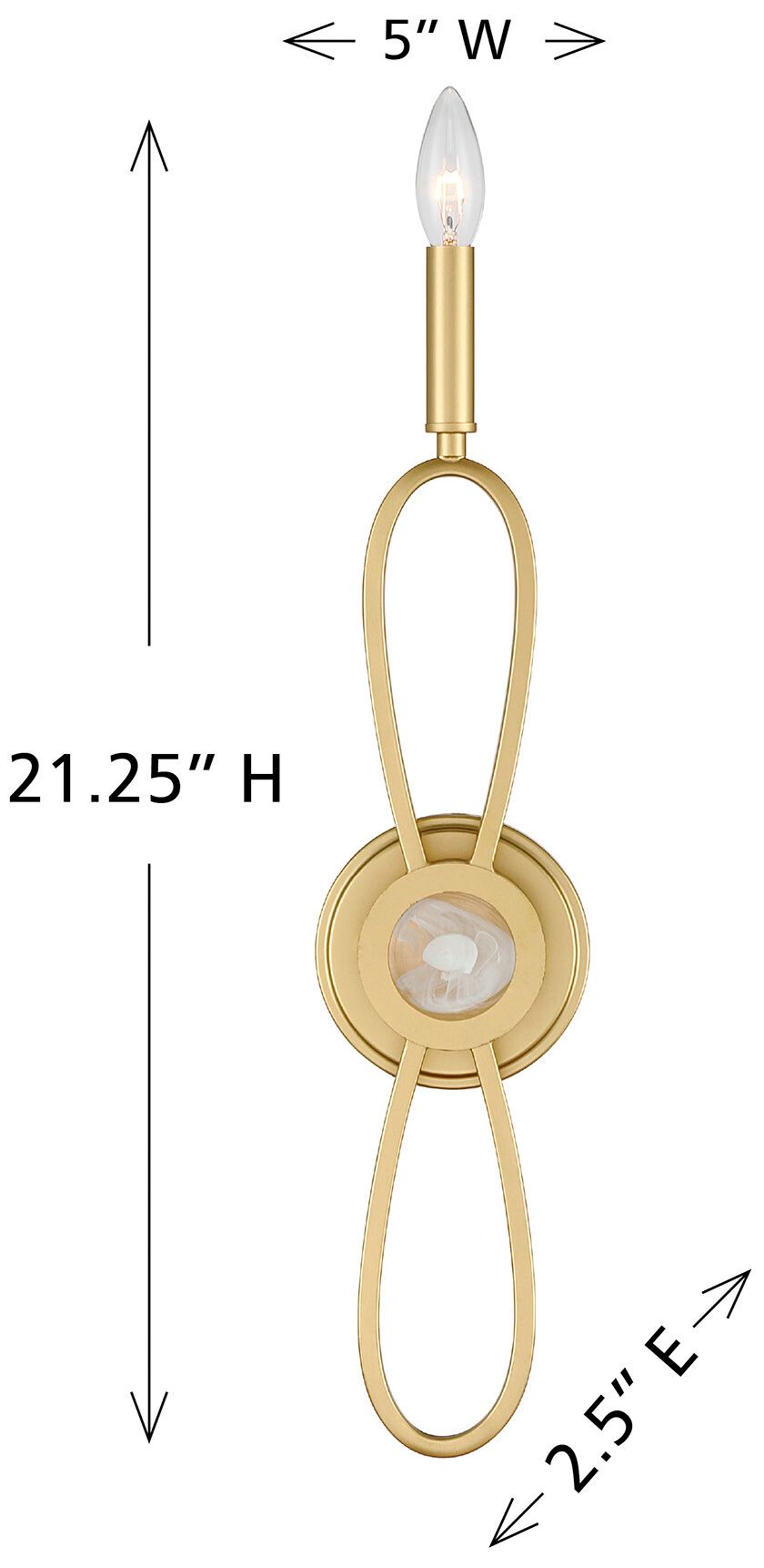 Minette 1-Light Wall Sconce in Spun Gold