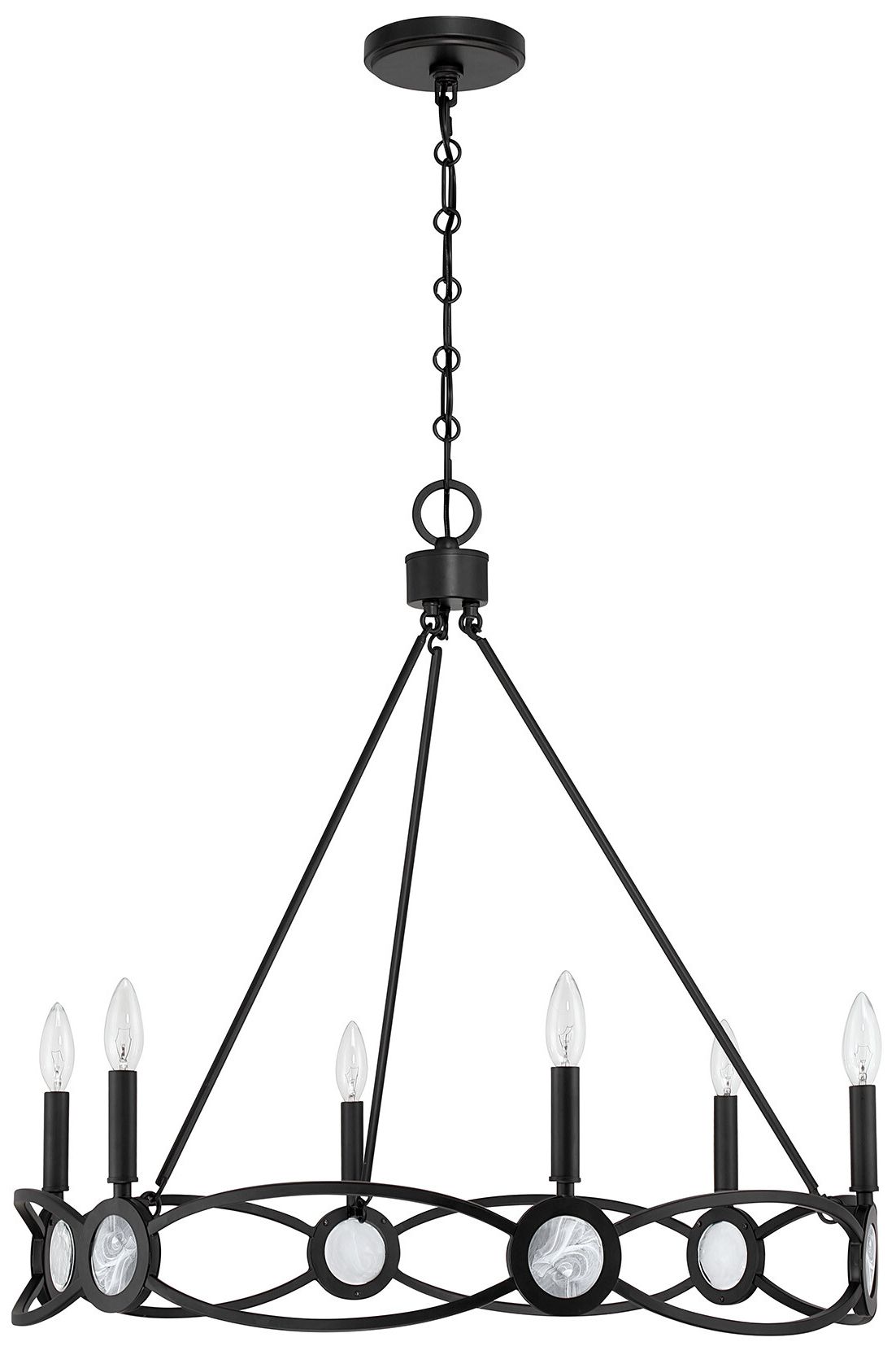 Image 2 Minette 6-Light Chandelier in Matte Black more views