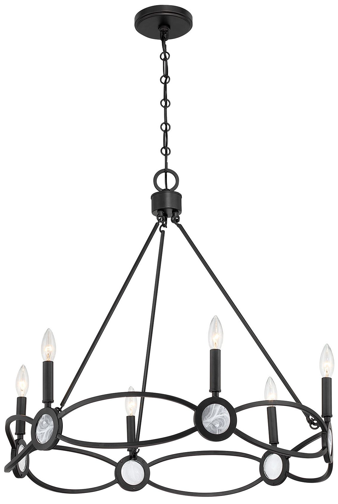 Image 3 Minette 6-Light Chandelier in Matte Black more views