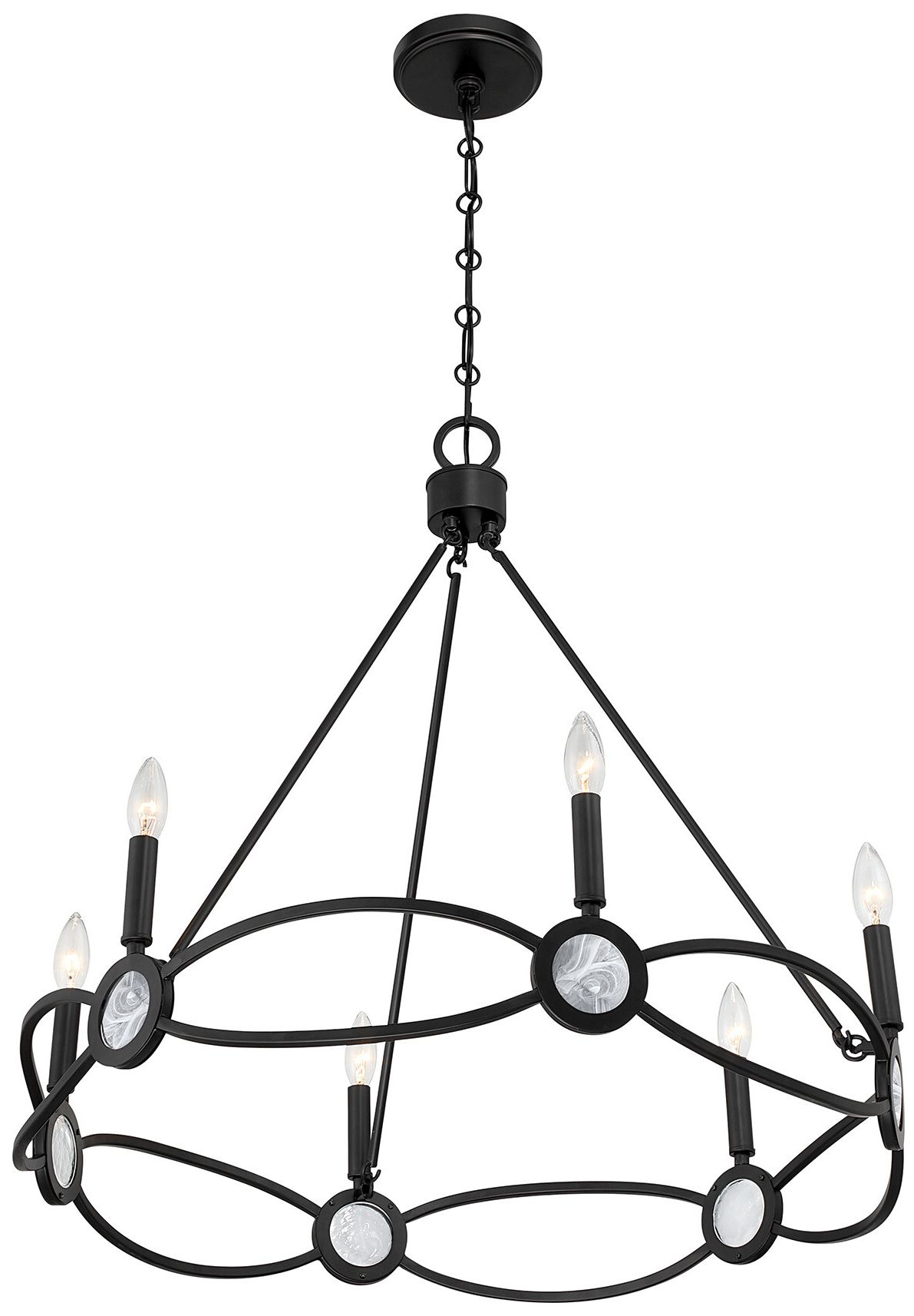 Image 4 Minette 6-Light Chandelier in Matte Black more views