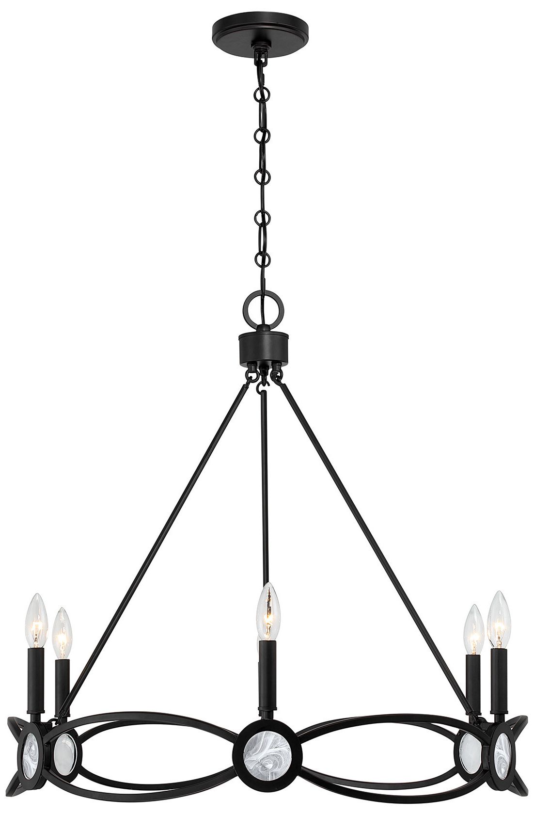 Image 5 Minette 6-Light Chandelier in Matte Black more views