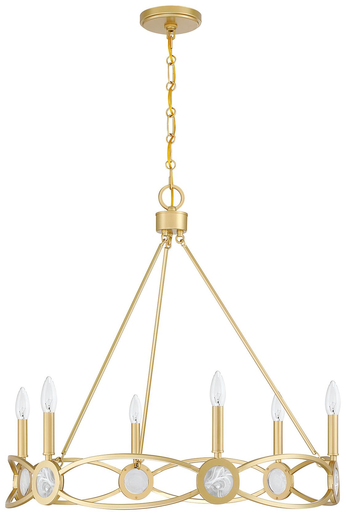 Image 4 Minette 6-Light Chandelier in Spun Gold more views