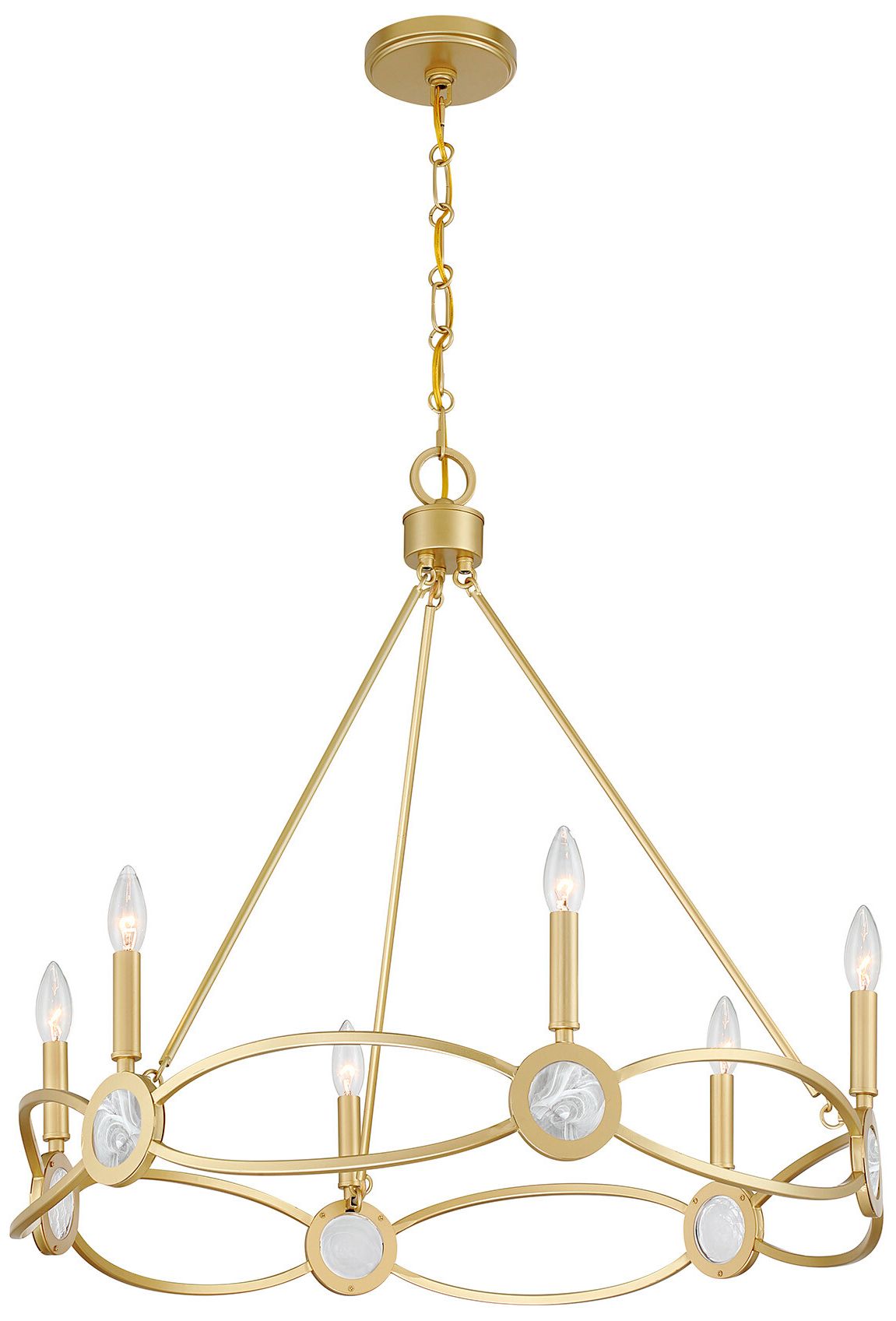 Image 5 Minette 6-Light Chandelier in Spun Gold more views