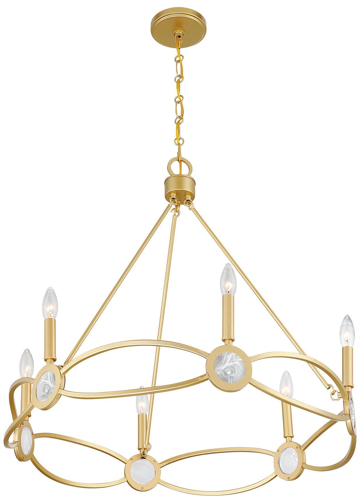 Image 6 Minette 6-Light Chandelier in Spun Gold more views