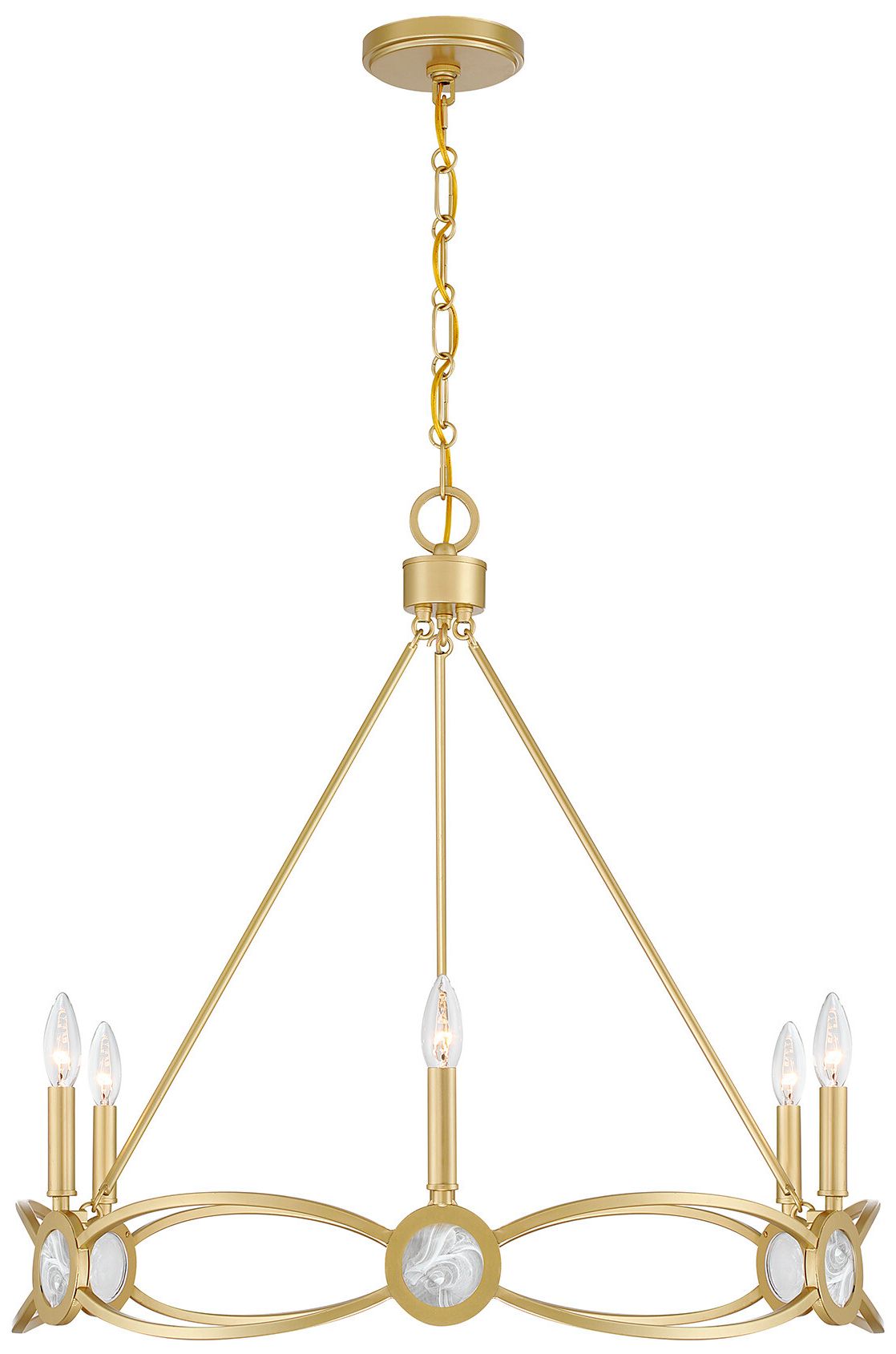 Image 7 Minette 6-Light Chandelier in Spun Gold more views