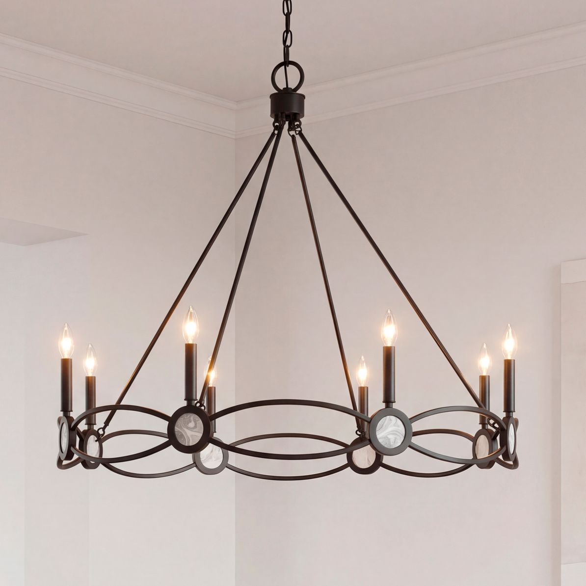 Thumbnail1 of Minette 8-Light Chandelier in Matte Black