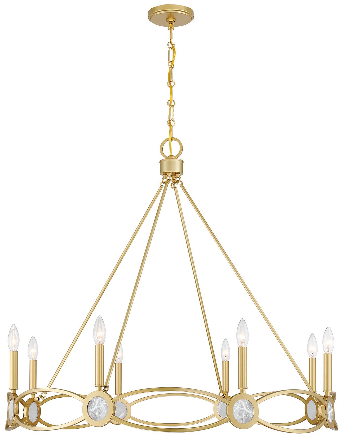 Image 2 Minette 8-Light Chandelier in Spun Gold