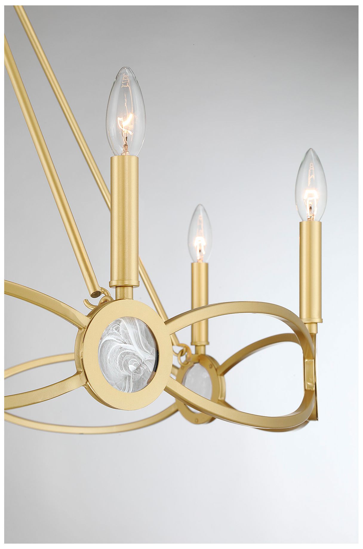 Image 3 Minette 8-Light Chandelier in Spun Gold more views