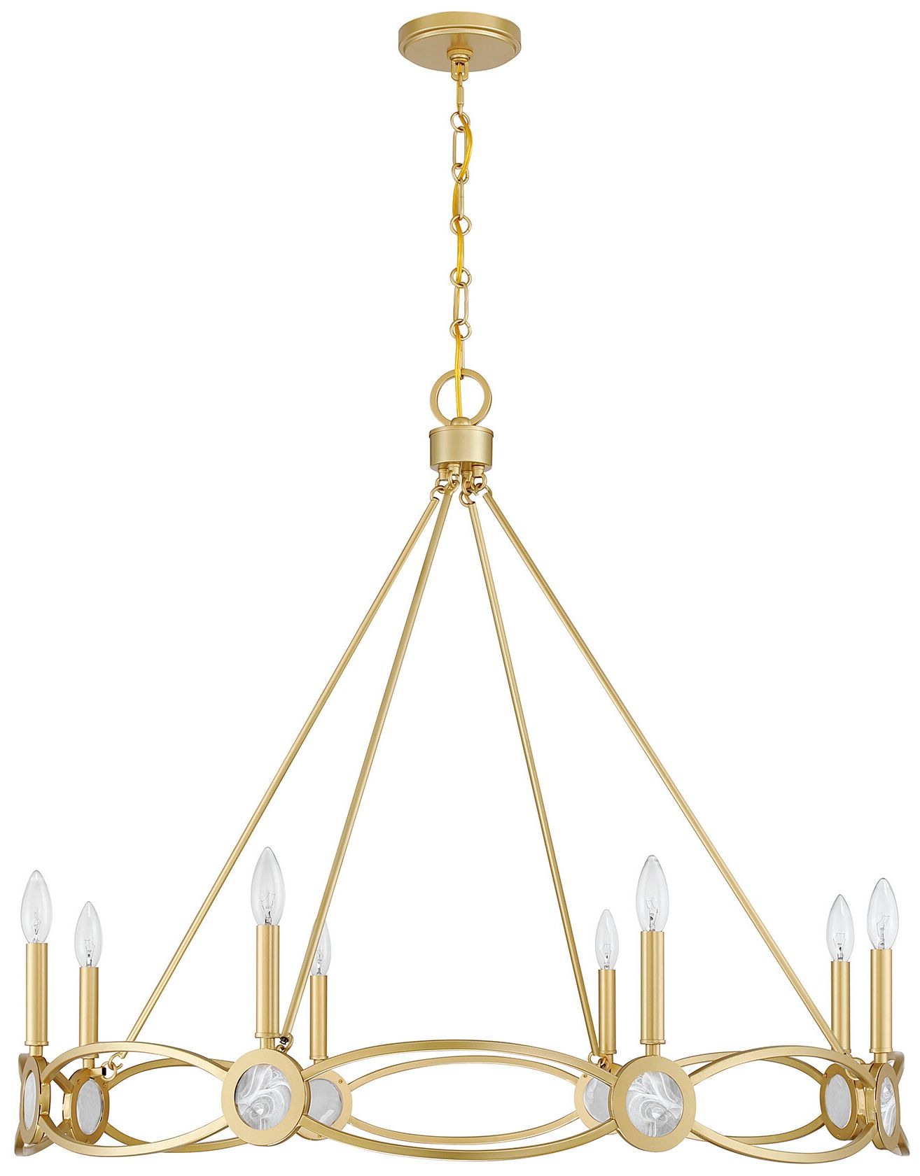 Image 5 Minette 8-Light Chandelier in Spun Gold more views