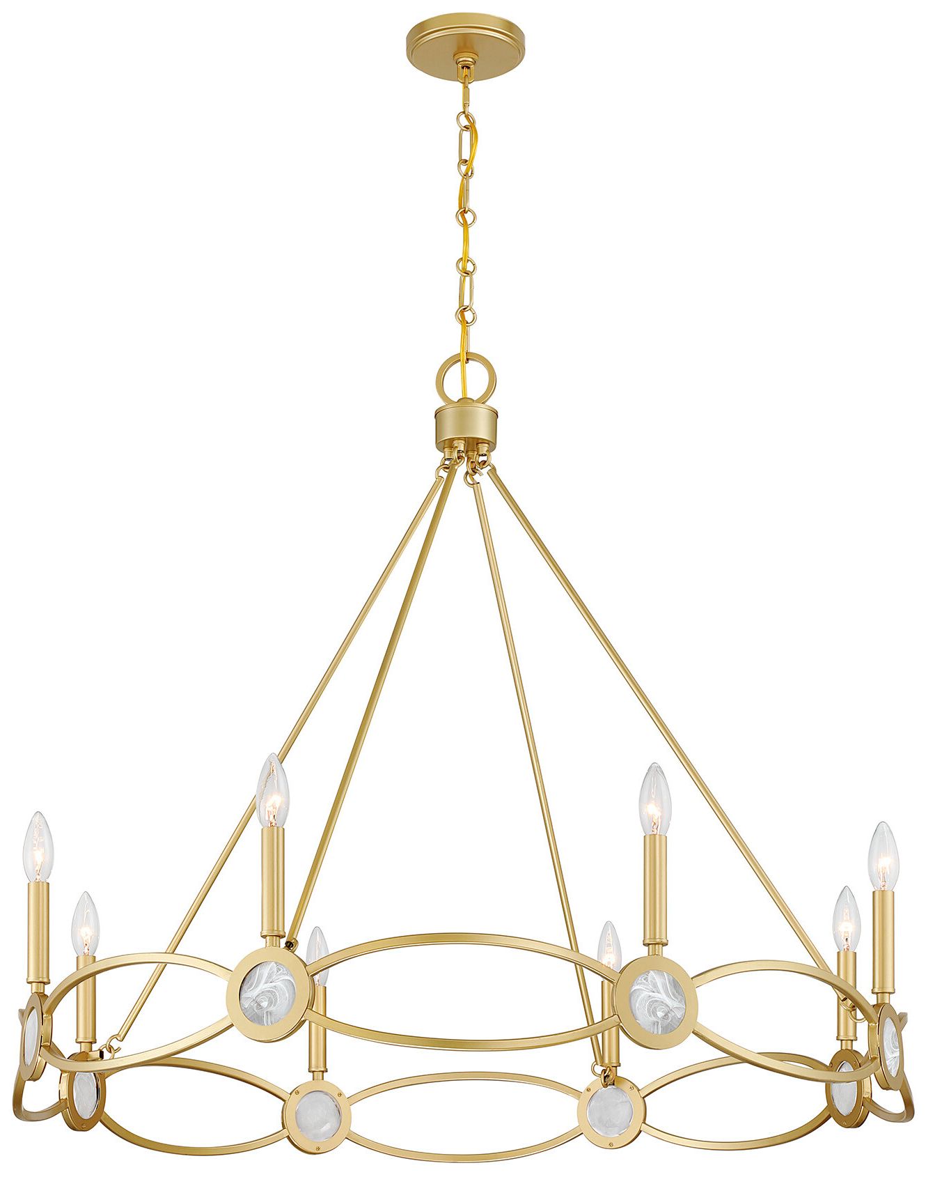 Image 6 Minette 8-Light Chandelier in Spun Gold more views