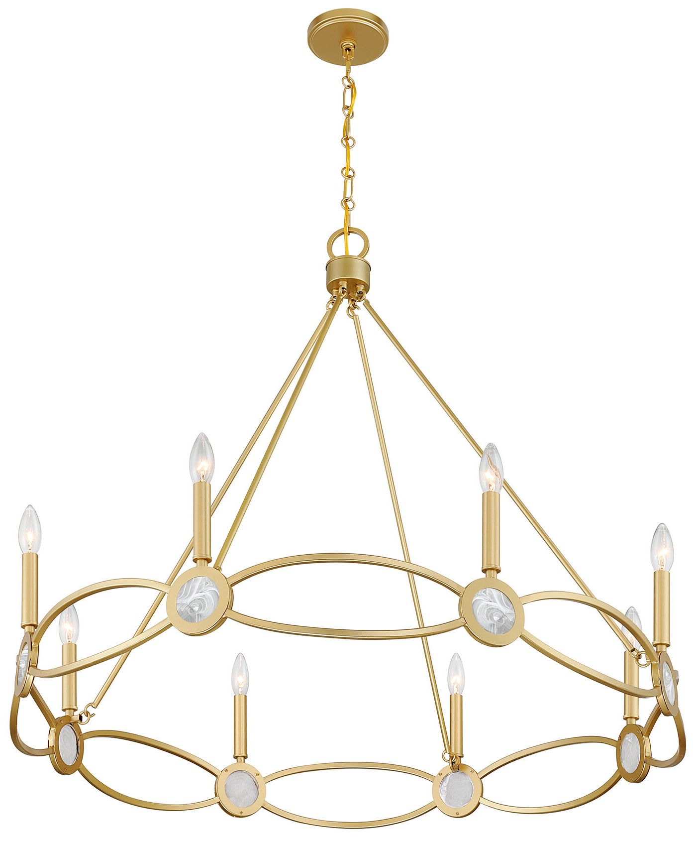 Image 7 Minette 8-Light Chandelier in Spun Gold more views