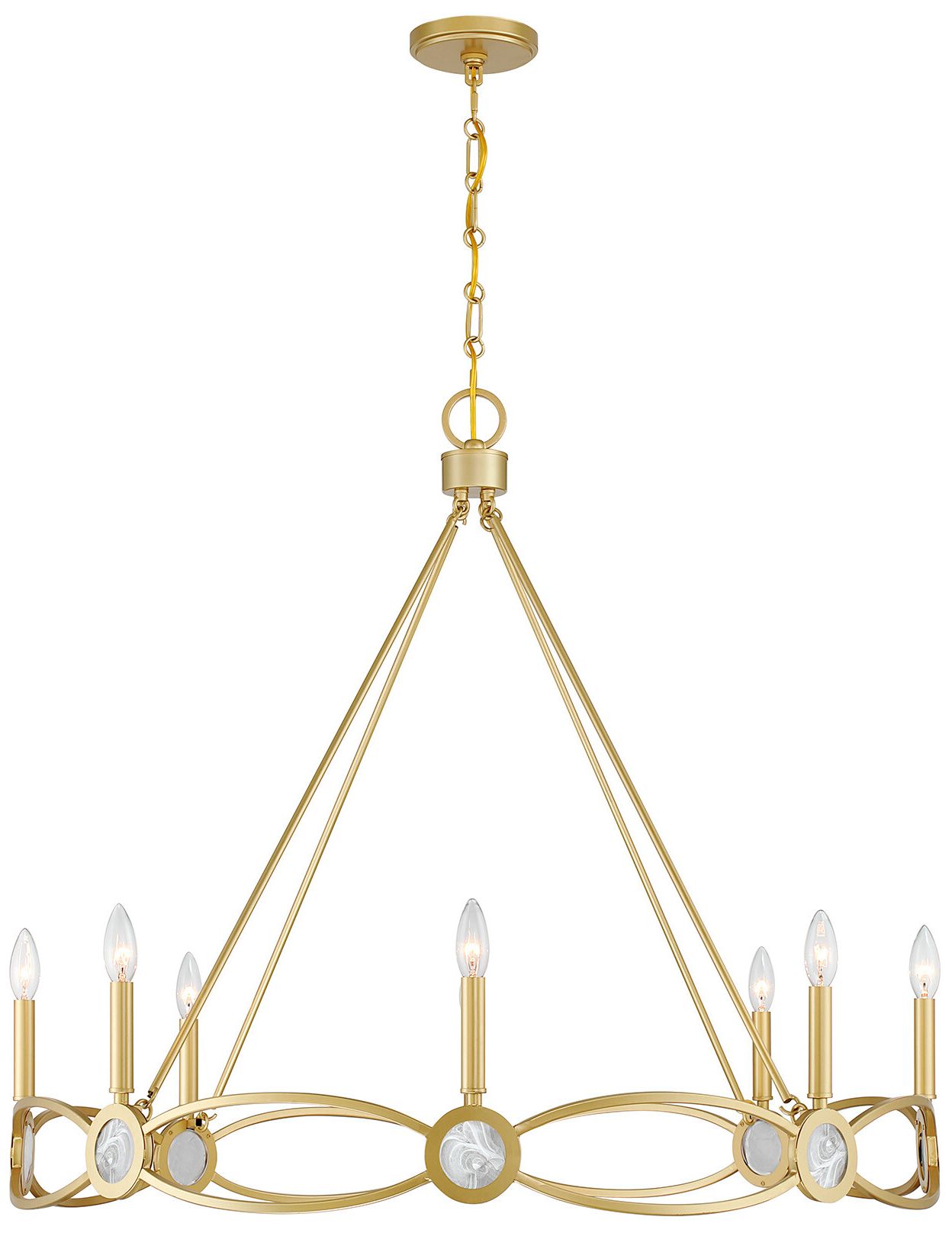 Minette 8-Light Chandelier in Spun Gold
