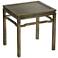 Ming 18 1/2" Wide Antique Silver Patina Square Side Table