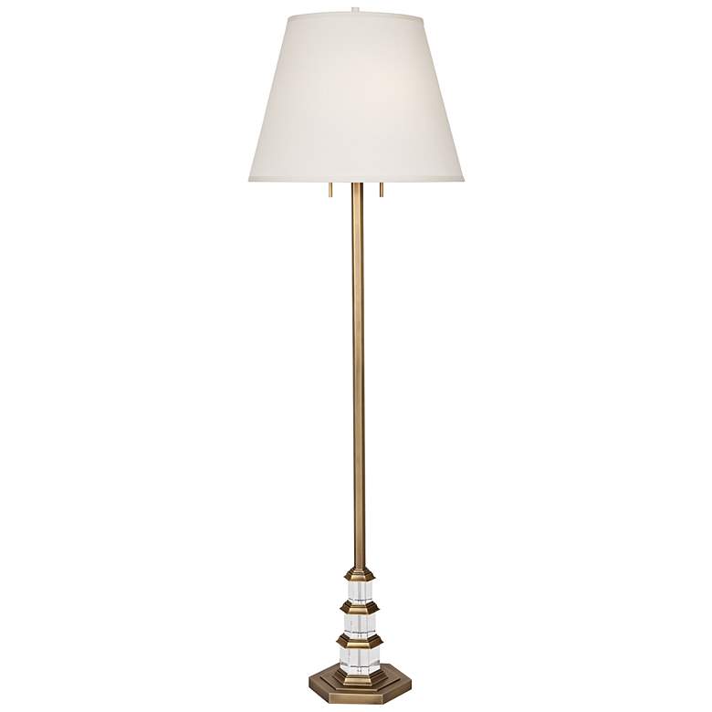 Image 1 Ming Floor Lamp in Aged Brass Finish