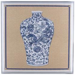 Ming Vase I 20&quot; Square Shadow Box Giclee Canvas Wall Art