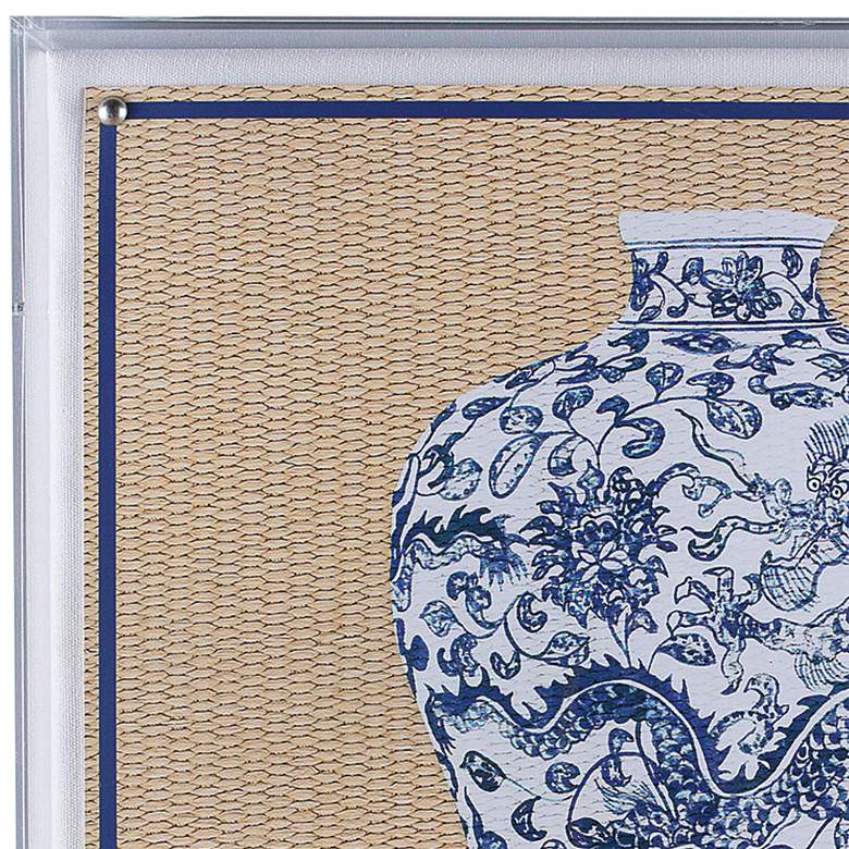 Image 2 Ming Vase I 20" Square Shadow Box Giclee Canvas Wall Art more views