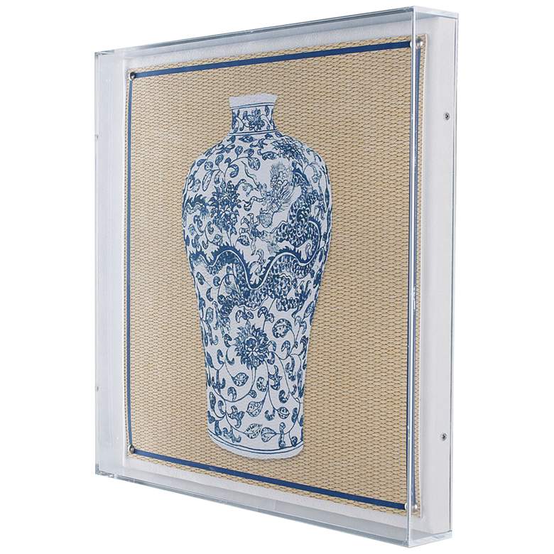Image 3 Ming Vase I 20 inch Square Shadow Box Giclee Canvas Wall Art more views