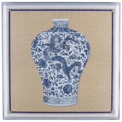 Ming Vase II 20&quot; Square Shadow Box Giclee Canvas Wall Art