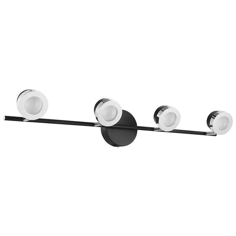 Image 1 Mingo - 4-Light LED Track Light - Black, Chrome Finish