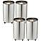 Mini Accent 6 1/2" High Silver Finish Can Spot Lights - Set of 4