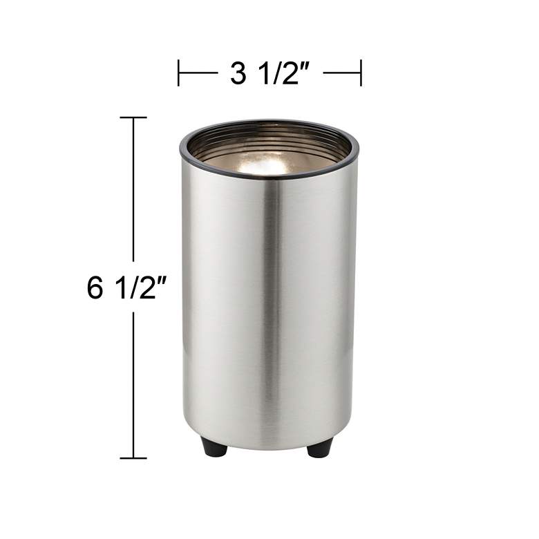 Image 7 Mini Accent 6 1/2" High Silver Finish Can Spot Lights - Set of 4 more views