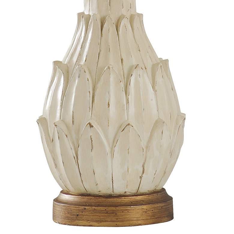 Image 4 Mini Ardichoke Multicolor Table Lamp with Oatmeal Fabric Shade more views