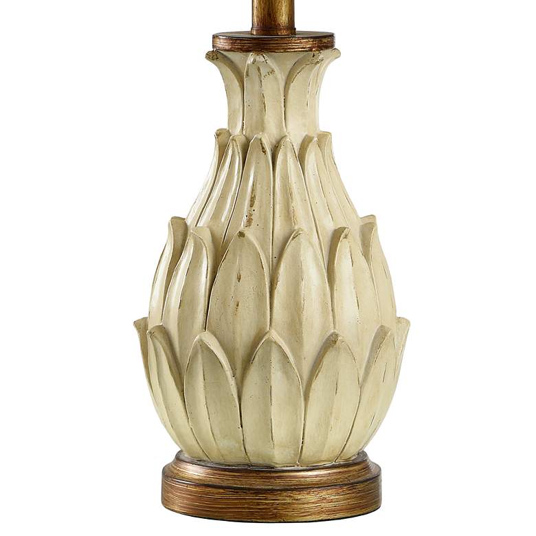 Image 5 Mini Ardichoke Multicolor Table Lamp with Oatmeal Fabric Shade more views