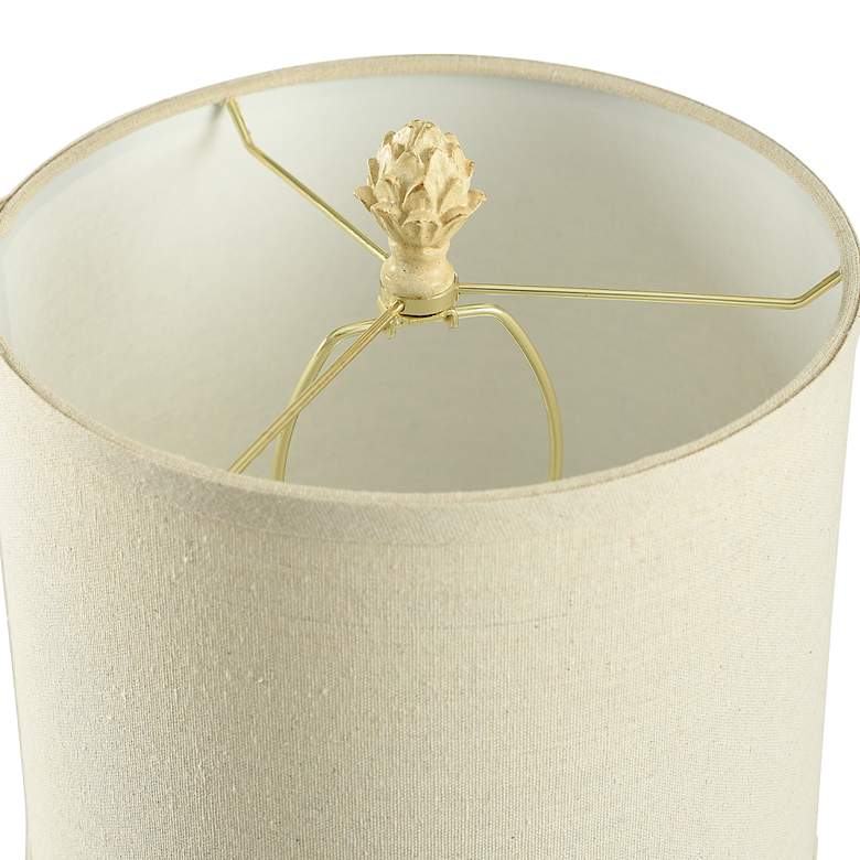 Image 6 Mini Ardichoke Multicolor Table Lamp with Oatmeal Fabric Shade more views