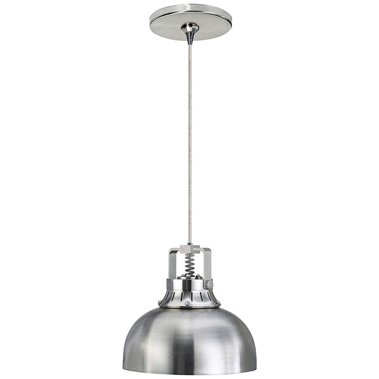 Image 1 Mini Cargo Solid 6 1/2"W Nickel LED Freejack Mini Pendant