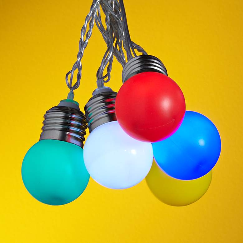 Image 1 Mini Color Globes 10-Light LED String Party Lights