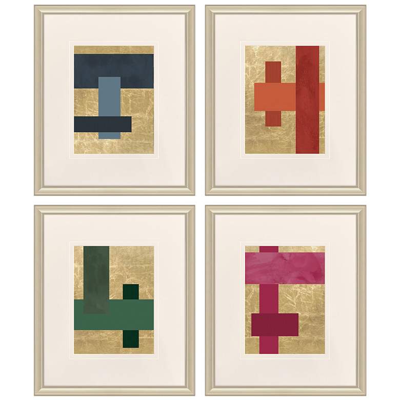 Image 1 Mini Colorblocks 18"W x 21"H Framed Wall Art Set of 4