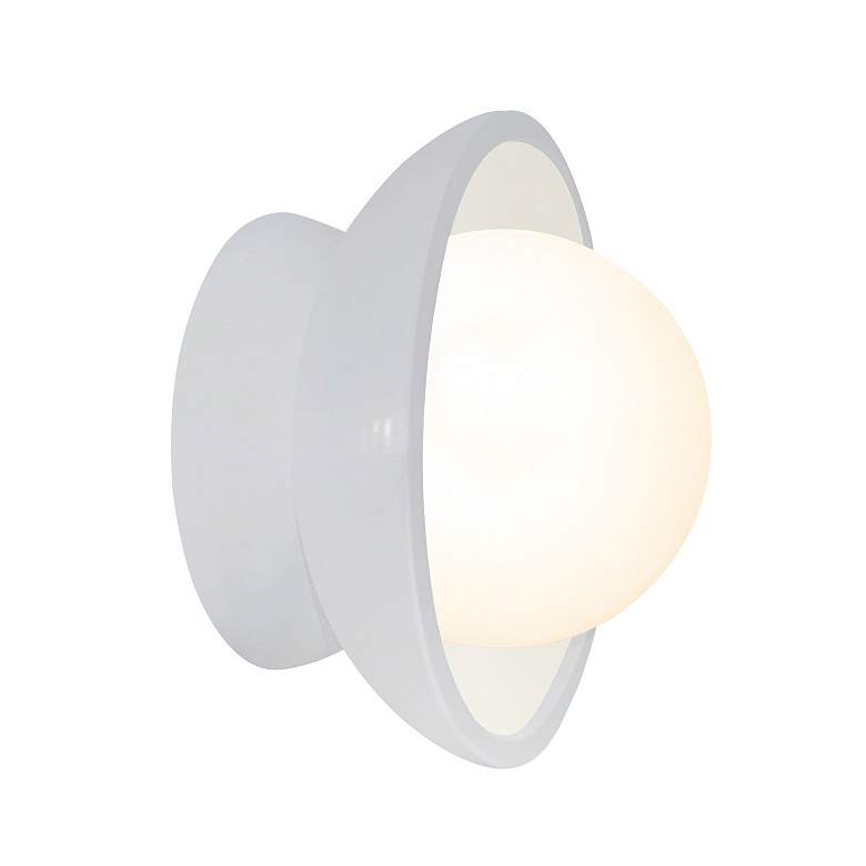 Image 2 Mini Coupe 6.25" High Gloss White Wall Sconce more views