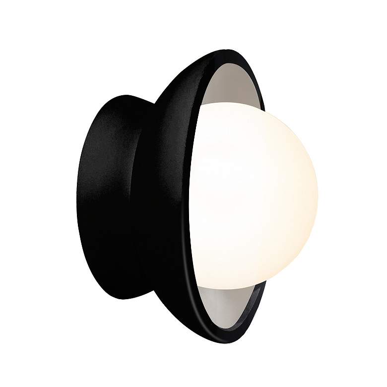 Image 2 Mini Coupe Gloss Black & Matte White Wall Sconce more views